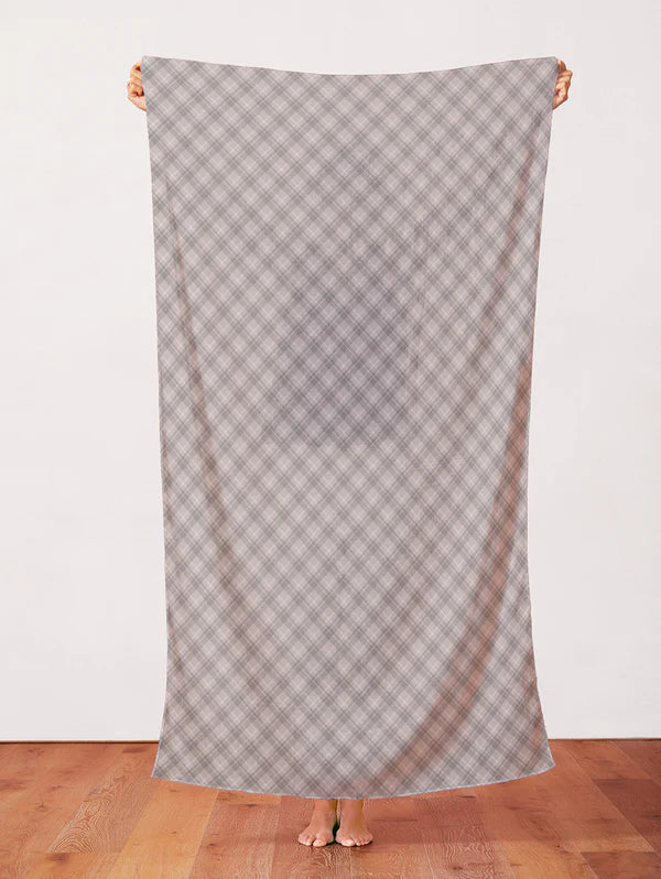 Playful Plaids Light Grey Fabric