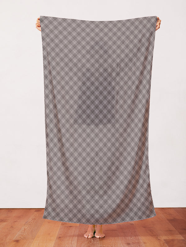 Playful Plaids Medium Grey Fabric