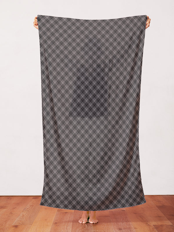 Playful Plaids Dark Grey Fabric