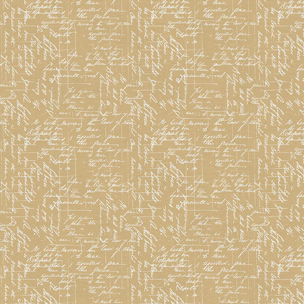 Blossom Handwriting Gold Fabric