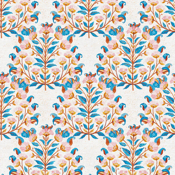 Indian Odyessy White Magic Plant Fabric