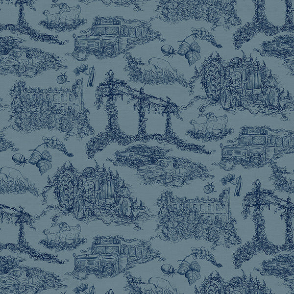 Kudzu Blue Takeover Fabric