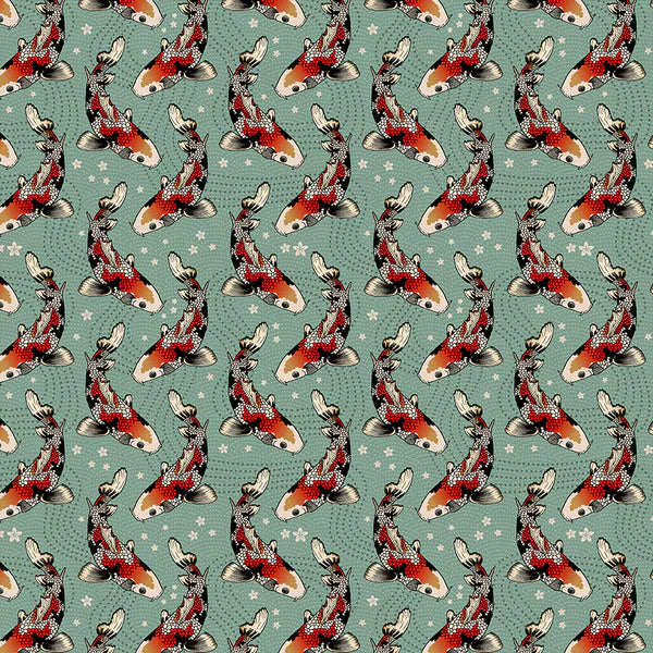 Kimonos & Koi Fish Koi Pond Fabric