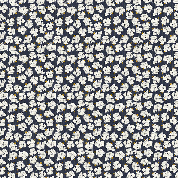 Autumn Breeze Florals Blue Fabric