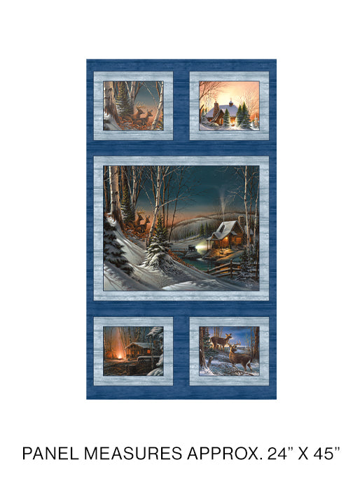 Winter Season Blue Panel