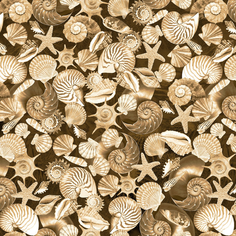 Oceana Shells Sand Fabric