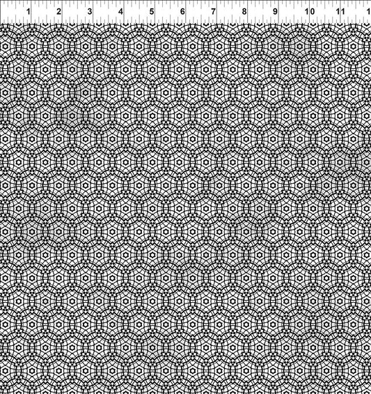 La Luna - Circles- Black/Silver - Yardage
