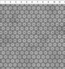 La Luna - Circles- Black/Silver - Yardage