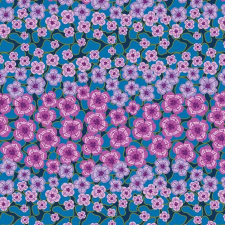 Not Your Mama's Garden 2 Flowerbed Orchid Yardage