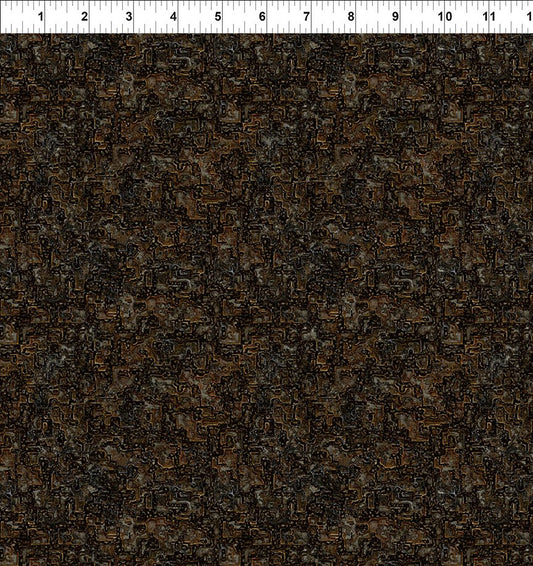 Steampunk Menagerie - Metal - Rust - Yardage