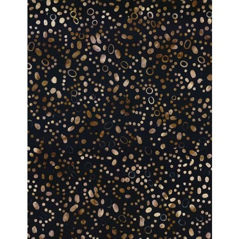 Cinnamon Twist Dotty Toss Black Yardage