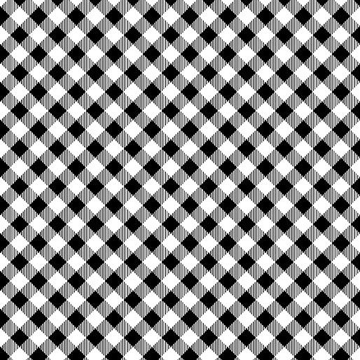 Happy Hauntings Checked Black/White Fabric