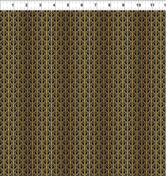 Steampunk Menagerie - Deco - Gold - Yardage