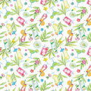 Tropical Splash - Punch - White - Yardage