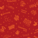 Harry Potter 2nd Edition - Shadow Words - Red - Yardage