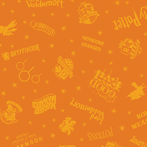 Harry Potter 2nd Edition - Shadow Words - Gold - Yardage