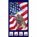 Wings of Freedom panel Blue Multi Henry Glass & Co