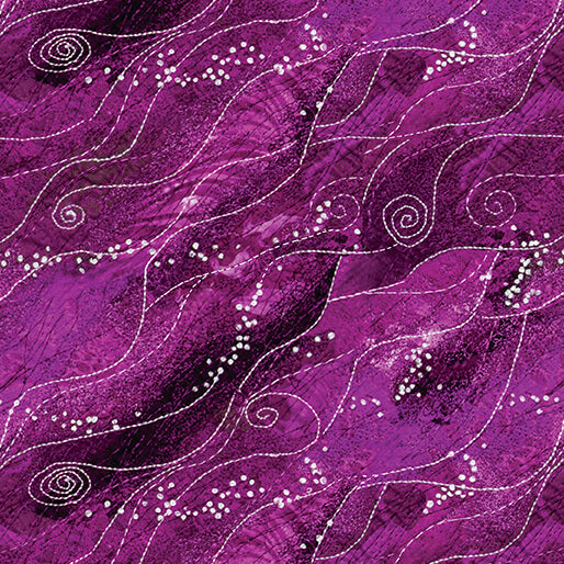 Starlight Safari Starlight Texture Dark Fuchsia Fabric