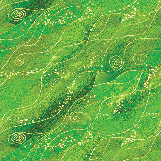 Starlight Safari Starlight Texture Green Fabric