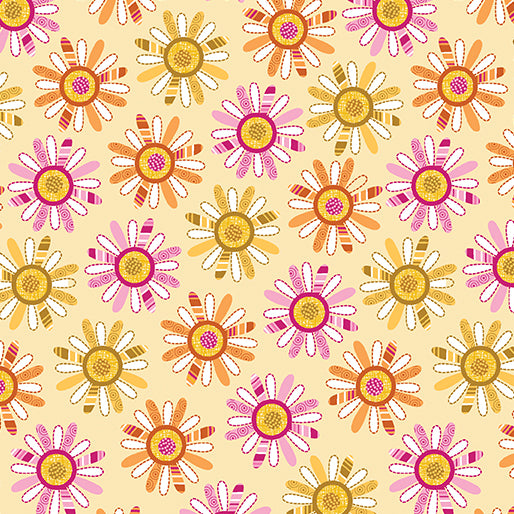 Serendipity Daisy Banana Fabric