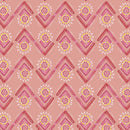 A Heart Led Life Flower Spray Coral Fabric