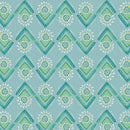A Heart Led Life Flower Spray Teal Fabric