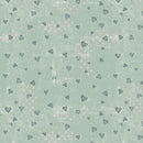 A Heart Led Life Tonal Hearts Turquoise Fabric