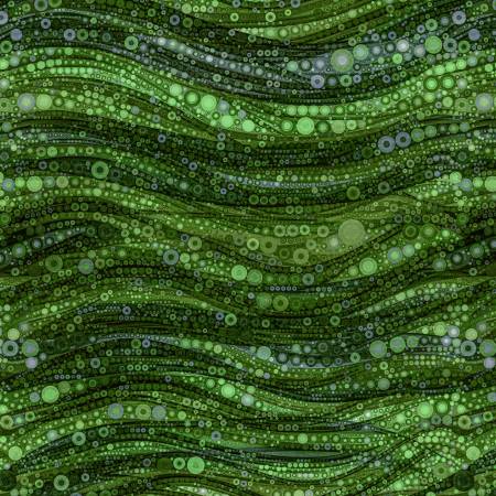 Gigi Green Abstract Circles Fabric