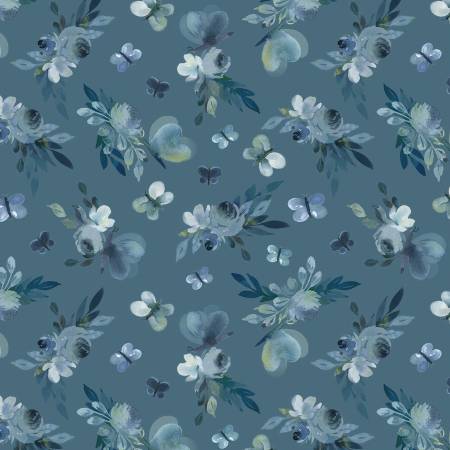 Enchanted Florals Enchanted Butterfly Gdn Dk Teal