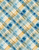 Sunkissed Plaid Blue Fabric