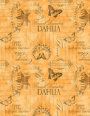 Dahlia Botanica -  Ephemera - Orange - Yardage