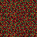 Merry Cats - Joyful Dots - Black/Multi - Yardage