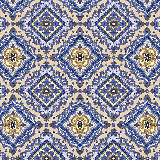 The Drawing Room After Dinner Mint Blue Fabric