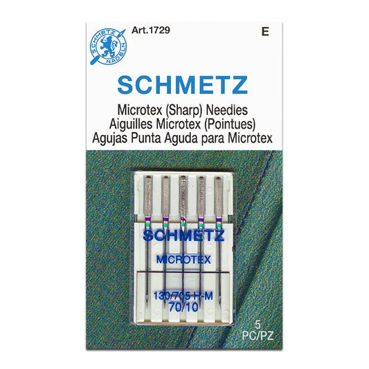 Schmetz 1729 Microtex (Sharp) Machine Needles Size 70/10