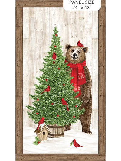 Beary Merry Christmas 24" x 43" Panel