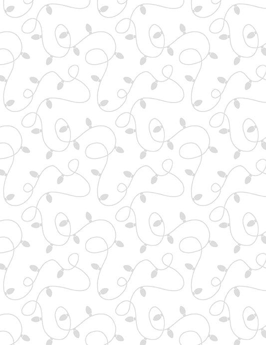 Stocking Stuffers 2 Christmas Lights White On White Fabric