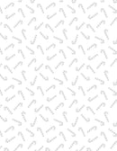 Stocking Stuffers 2 Candy Cane Toss White on White Fabric