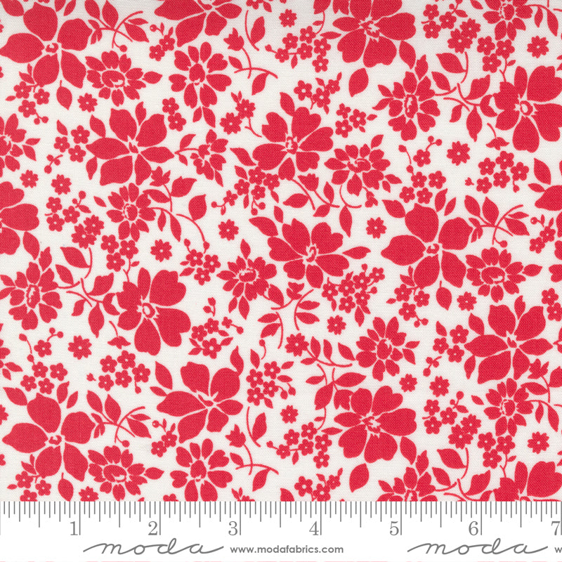 Merry Little Christmas Floral Fabric