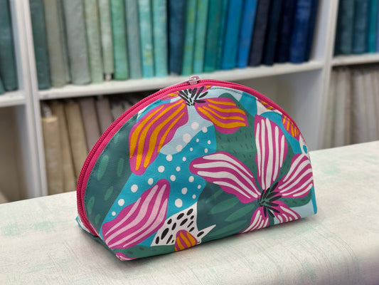 Taco Pouch Bag #18 - Modern Flowers, Teal