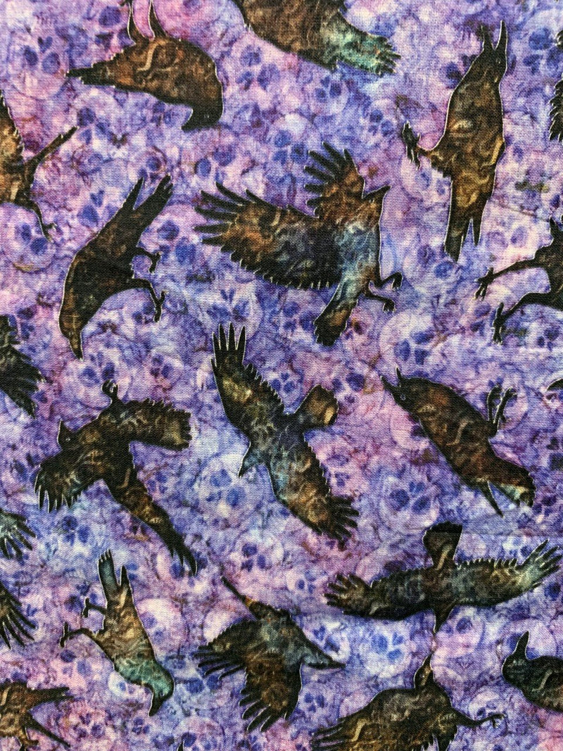 Wicked Ravens Purple Fabric