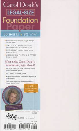 Carol Doak’s Legal Size Foundation Paper