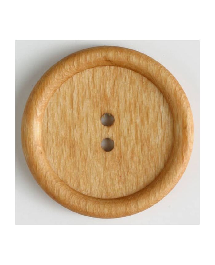 45mm Brown Wood Button