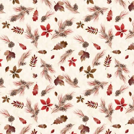 Merry Beary / Cream Forest Treasures 21240403-01  / Fabric