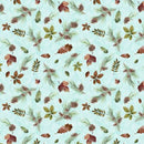 Merry Beary Light Aqua Forest Treasures 21240403 02 Fabric