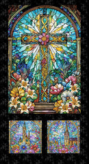 Faith in Full Color - Window - Turquoise/Black 24" - Panel