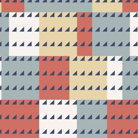American Bold -Organic - Imperial - Red/Navy- Yardage