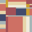 American Bold -Organic - Red/Navy Oak Park - Yardage