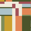 American Bold -Organic - Oak Park Orange/Green- Yardage
