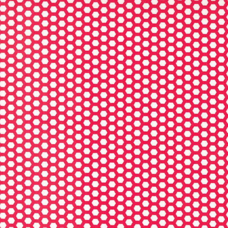 Berry Basket Cranberry Honeycomb Fabric