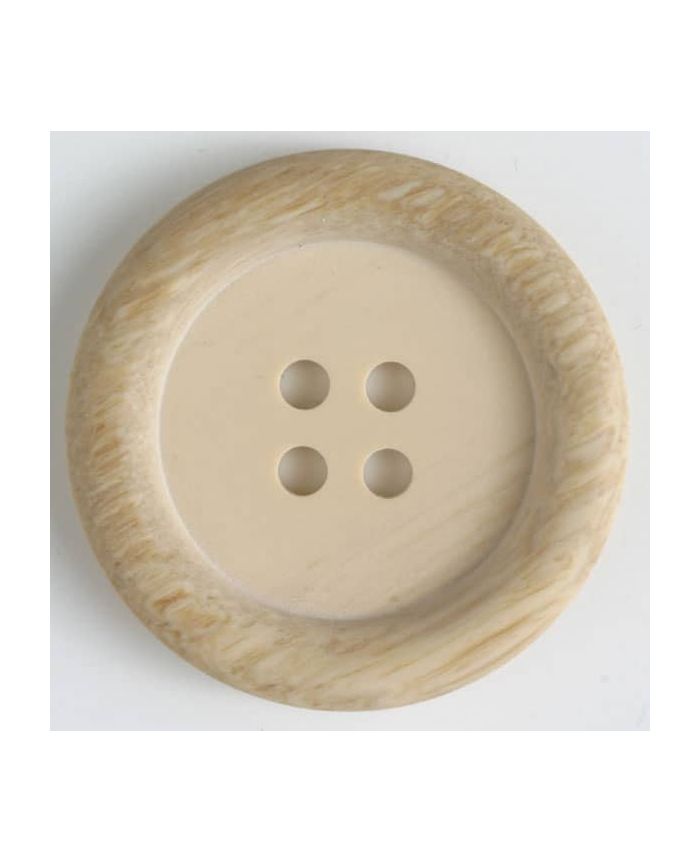 45mm Wood Imitation Beige Button